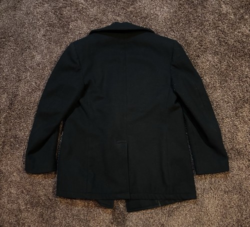 DSCP Quarterdeck Peacoat Jacket Authentic US Navy Men's SZ 38R Black Wool - Picture 2 of 22