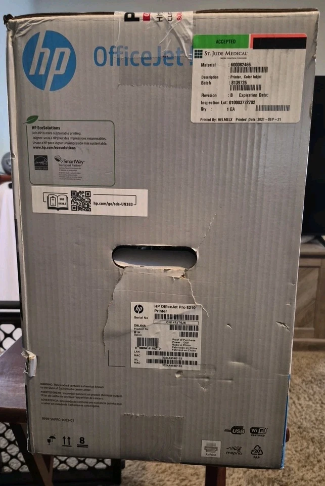 HP OfficeJet Pro 8210 Wireless Color Printer, Instant Ink ready - FREE SHIPPING - Image 3 of 4