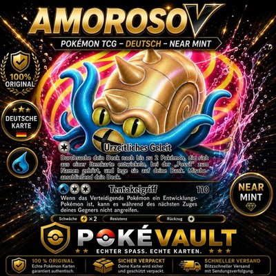 Pokémon TCG Amoroso V 174/195 Full Art Ultra Rare Holo | Silver Tempest | Deu