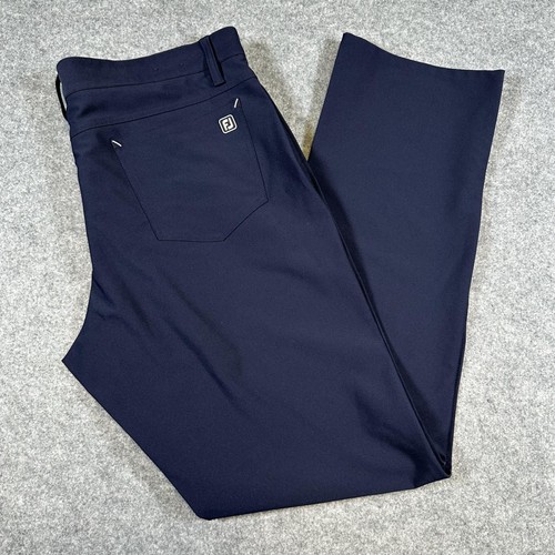 FootJoy Hose Herren 38x34 Navy Athletic Fit Golf Performance Stretch FJ Logo