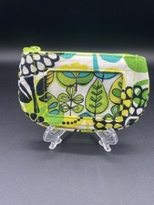 Vera Bradley Coin Purse Top Zipper Green ID Pouch Lime  s Up Print