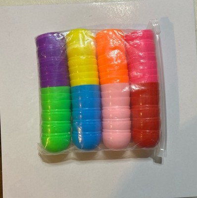   NIP  24 Count Fillable Plastic Empty Easter Eggs  Standard Colors  