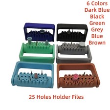 Dental 25 Holes Bur Endo Files Block Holder Stand Autoclave Disinfection Box