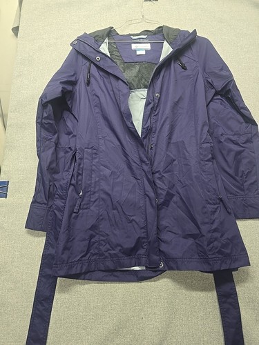 Columbia Omni Shade Jacket Windbreaker Rain Women's Size Medium Purple Hooded - Picture 3 of 18