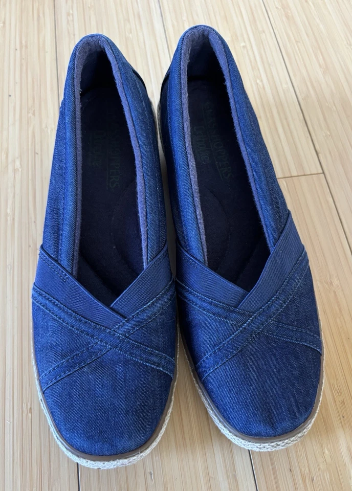 Zapatos de cuña Grasshoppers para mujer - azul marino - azul - talla 6M - envío rápido Foto 3 de 4