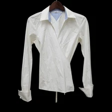 Tommy Hilfiger Women Long-Sleeves Wrap Shirt Back Tie Size 8 Excellent Condition