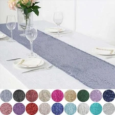 12" x 108" Sequined Sparkly TABLE RUNNER Wedding Party Catering Banquet Linens