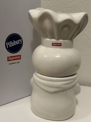 NEW** Supreme x Pillsbury Doughboy Ceramic Cookie Jar W/ Silicone