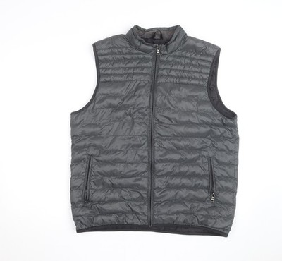 Marks and Spencer Herren Weste Grau Puffer Gilet Größe L