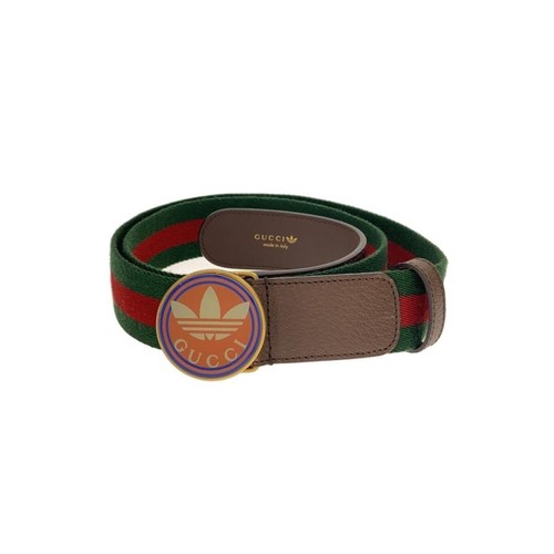 GUCCI Double Logo Circle Buckle Sherry Line Belt Brown Men's 702259 HE27T 105.42