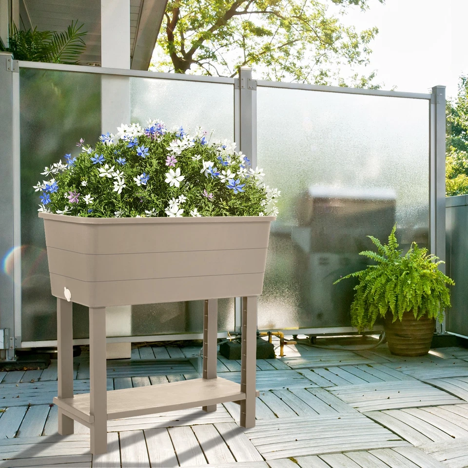 3Pcs Raised Garden Bed Elevated Standing Planter Box Self Watering with Bottom - Image 2 of 4