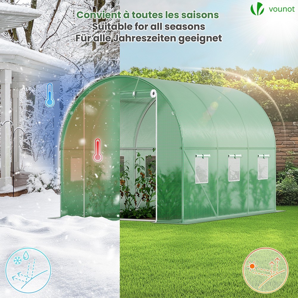 serre de jardin tunnelaciergalvanise – vue détaillée