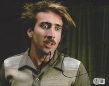 NICOLAS CAGE SIGNED 'RAISING ARIZONA' 8x10 MOVIE PHOTO NIC PROOF BAS BECKETT COA