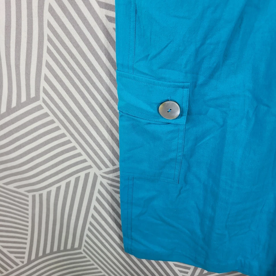 NUEVO Pantalones Cortos Turtle Bay Plus 2X 40" Cintura Pull On Crepe 14" Entrepierna Azul 2XL Foto 4 de 4