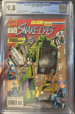 GI Joe A Real American Hero #142 CGC 9.8 Transformers Crossover Snake-Eyes 1993