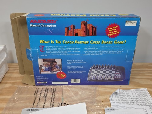 1995 Saitek Garry Kasparov Coach Partner Electronic Chess Board Working 100% - Picture 16 of 20