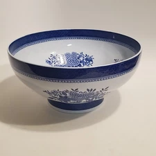 Copeland Spode Fitzhugh Blue Footed Large Salad / Serving Bowl 10" Beautiful EUC