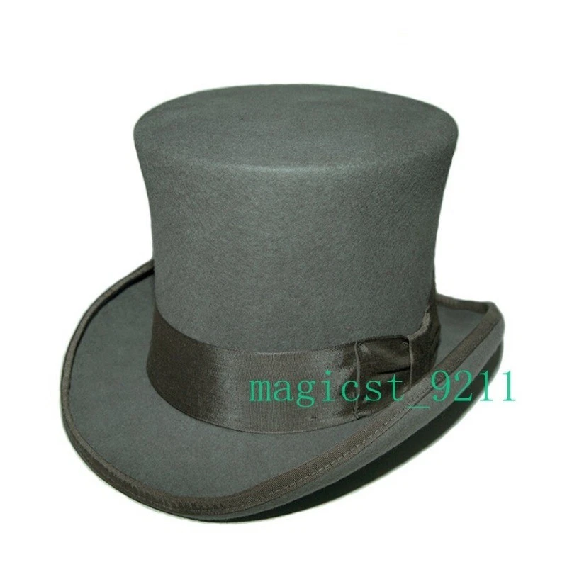 Sombrero de copa de colección Gorra mágica Sombrerero loco de lana Sombrero alto Altura Regalo 18 cm Foto 3 de 4