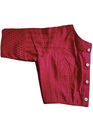 Vihu Fashion Women's Trendy Hakoba Chikankari Work Half Sleeve Multicolour Sa...