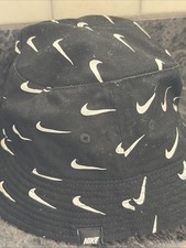 Nike Bucket Hat Black With White Swoosh Child