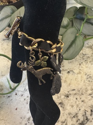 Pulsera Betsey Johnson Bosque Oscuro Dije Palanca con Pendientes Woodland Critters - Imagen 11 de 23