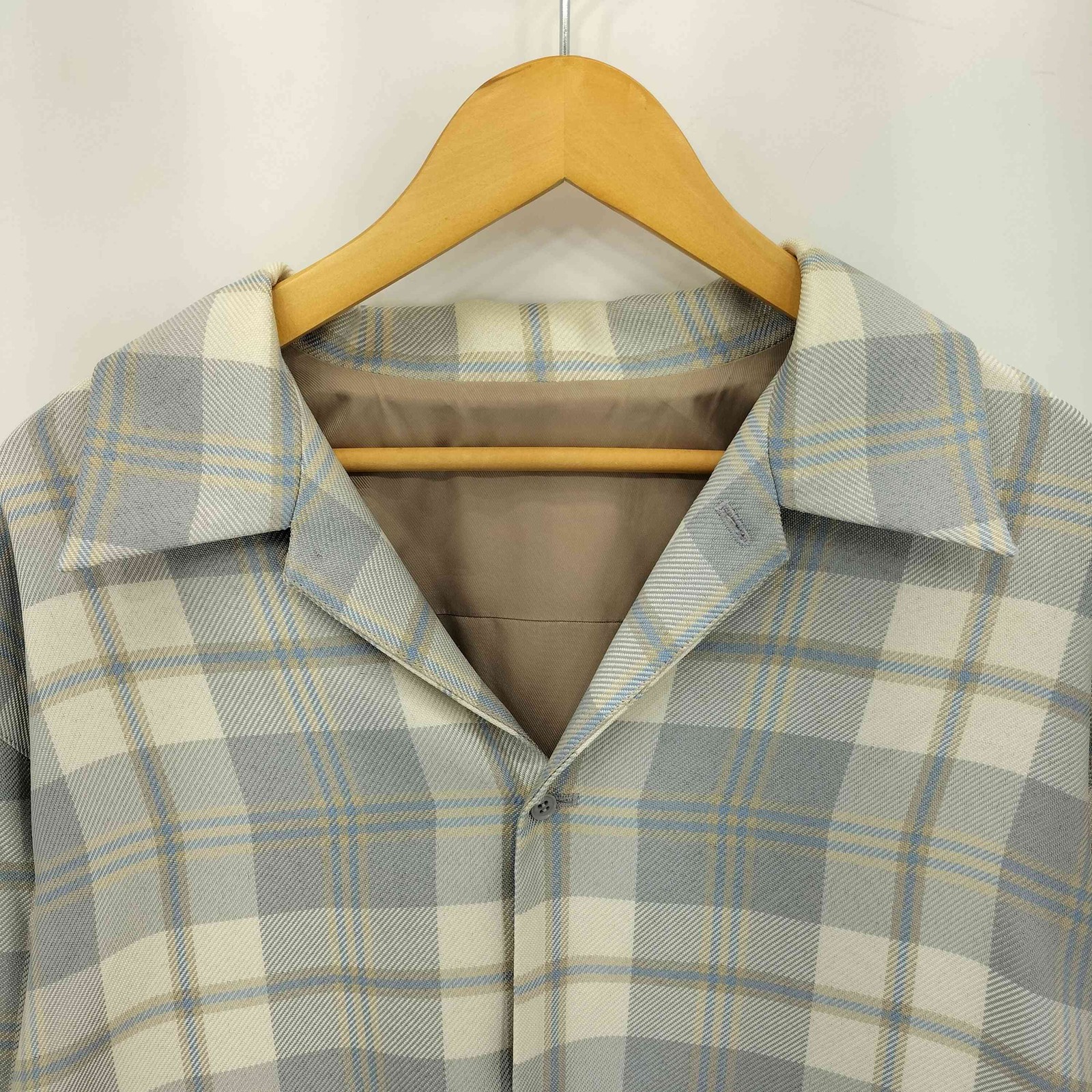 Used AMERI CHECK SHIRT Madras Check Single Breast… - image 3