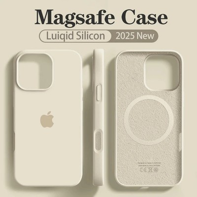 MagSafe Flüssigsilikon Case für iPhone 12 13 14 15 16 17 Pro Max Plus