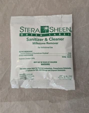 33 Packs of Stera Sheen Green Label Sanitizer Packets (2oz Packets)