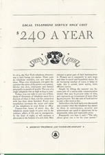 Magazine Ad - 1931 - AT&T / Bell System - $240 a year