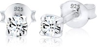 Ohrringe 925 Sterling Silber Facettiert Kristall Schmuck