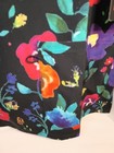 Black Bright Abstract Floral Scrub Top S  Heal Wear 3 Hem pockets Mark — photo 6