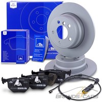 ATE Bremsscheiben Ø324 Voll +BremsbelÄGe +Warnkontakt Hinten FÜR BMW X5 E53
