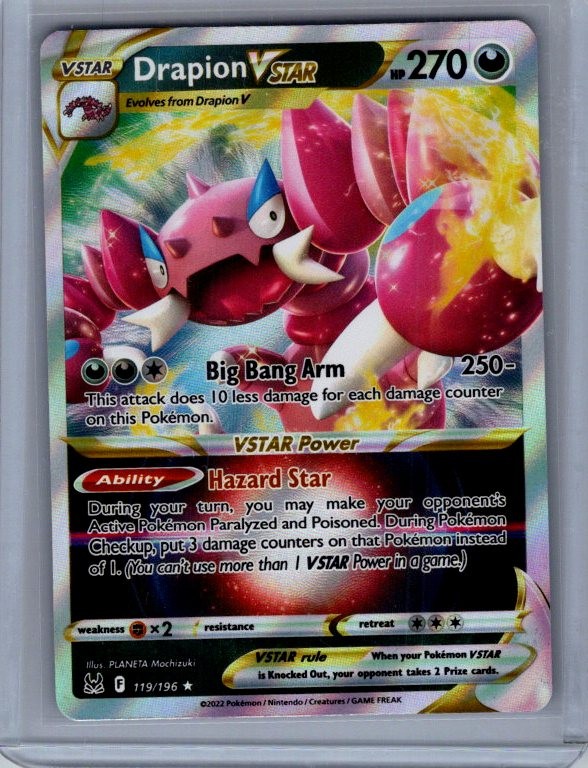 Drapion VSTAR Ultra Rare SWSH11: Lost Origin 119/196 NM