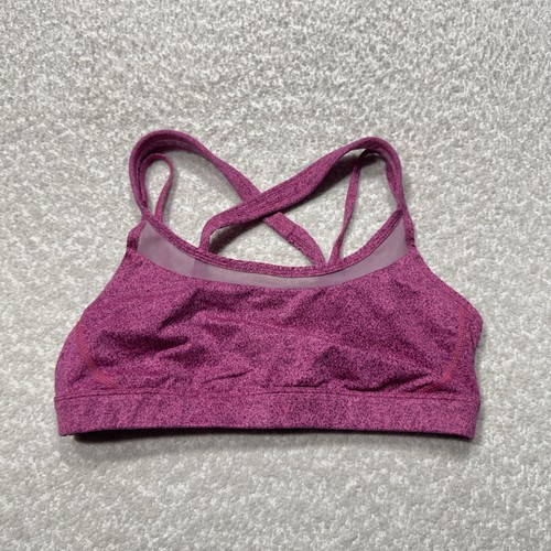 Lululemon Women’s Sports Bra Get Down Mesh Wild Rio Mist Speckle Pink RARE Sz 10