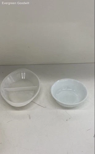 Vintage Milk Glass Dishes and Pyrex Hostess Bowl