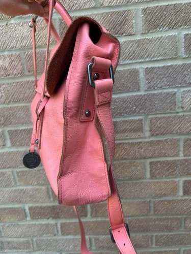 Hobbs NW3 Pink 100% Leather Medium Satchel Handbag Shoulder Bag Flimsy - Picture 10 of 15