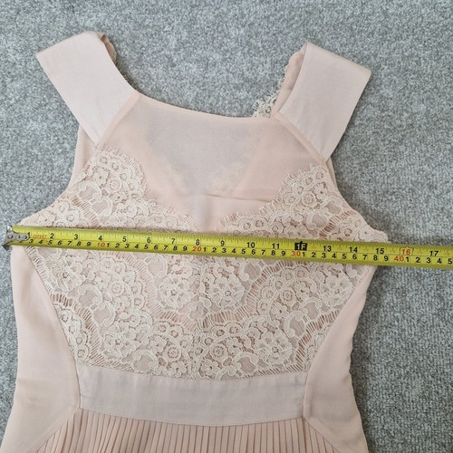 Ted Baker Maxi Dress Size 1 UK 8 Pleated Lace Prom Bridesmaid Wedding Long - Picture 12 of 15