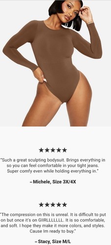 Fabletics Nearly Naked Shapewear Langarm Body | XS-S | Red Holly | Neu - Bild 10 von 10