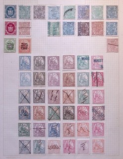 SPANISH COLONIES: c.1860s 1870s Revenues Ex Old Time Collection Album Page