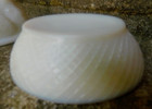 Vtg Westmoreland 3-1/2 In. Long White Milk Glass Hen On Woven BasketNest--Signed — photo 7