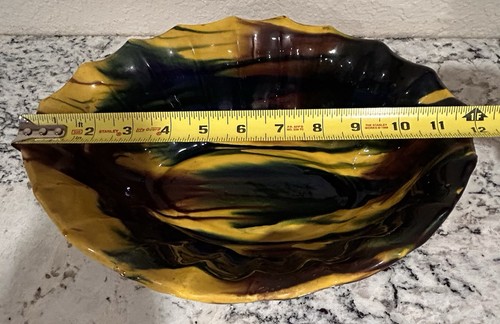 Vintage Oaxaca Mexican Dripware Artisan Glazed Ceramic Bowl Drip Pottery Dish - Picture 13 of 15