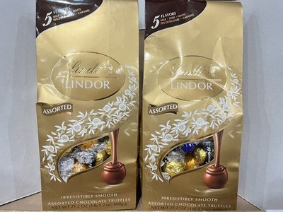 2 BAGS OF LINDT LINDOR ASSORTED CHOCOLATE TRUFFLES 21.2 OZ 5 FLAVORS FREE SHIP!