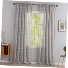 Gray Curtains 84 inches Long 2 Panels Sets Boho 52"W x 84"L Pack of 2 Grey