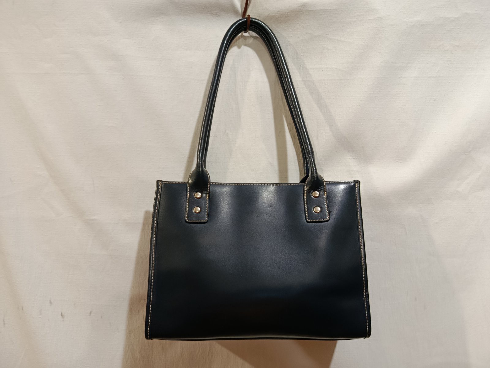 Vintage Wilsons Leather Dark Blue Leather Handbag/Shoulder Bag