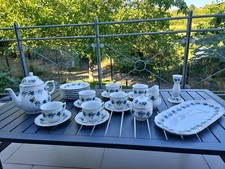 Holl&oacute;hazi Porzellan Tee/Kaffeservice  6 Personen Serie Brombeere *NEU*