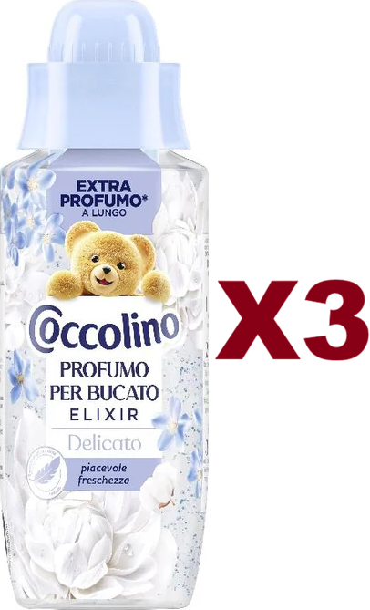 3 PZ COCCOLINO PROFUMO PER BUCATO ELIXIR FIORI DI TIARE' E FRUTTI ROSSI 342ML - Immagine 13