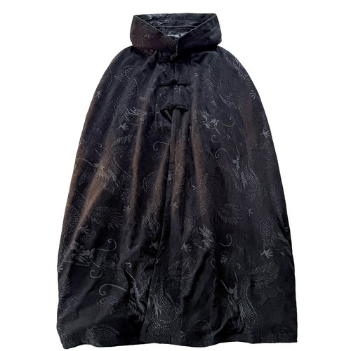 2025 Autumn New Style Corduroy Robe Men's Dragon Cloak Robe Chinese Cape Coat - Picture 12 of 12
