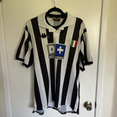 Vintage 1998/99 Juventus Home Jersey Kappa D+ Large Made in Italy Zidane Era
