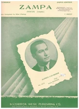 ZAMPA OVERTURE  (COMPLETE) BY ALFRED d'AUBERGE ACCORDION SOLO SHEET MUSIC NOS