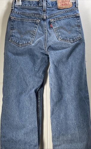 Levi's 550 Jeans Youth Boys 14 Slim 25x27 Relaxed Fit Straight Light Wash Vintag - Picture 7 of 18
